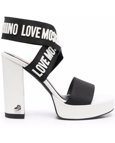 Love Moschino ロゴ ストラップ サンダル - ホワイト