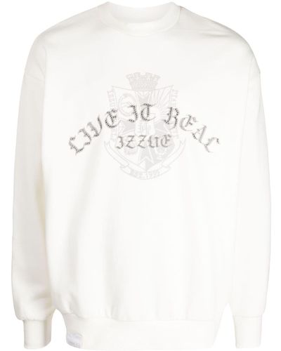 Izzue Logo-embellished Crew-neck Jumper - White