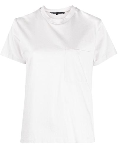 Sofie D'Hoore T-shirt en coton à poche plaquée - Blanc