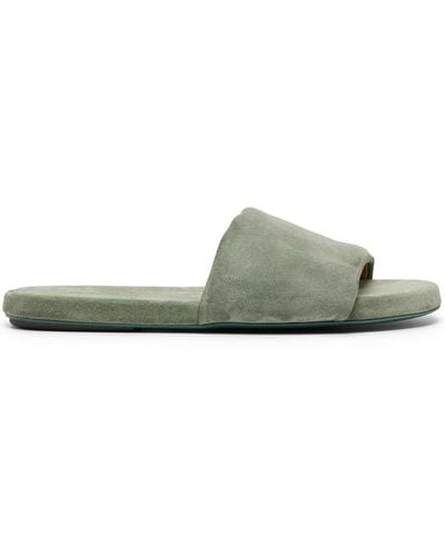 Marsèll Padded Suede Slides - Green