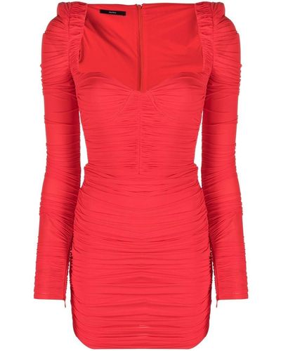 Alex Perry Red Hollis Sweetheart Neck Ruched Mini Dress - Women's - Nylon/elastane
