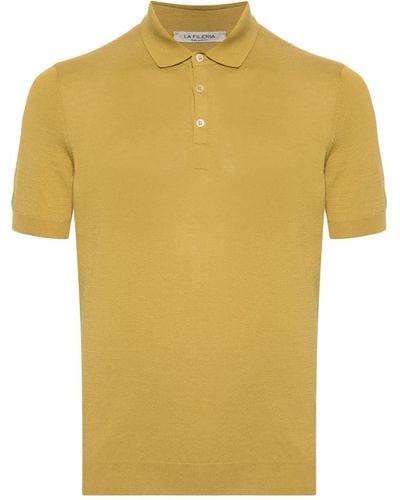 Fileria Short-sleeve Cotton Polo Shirt - Yellow