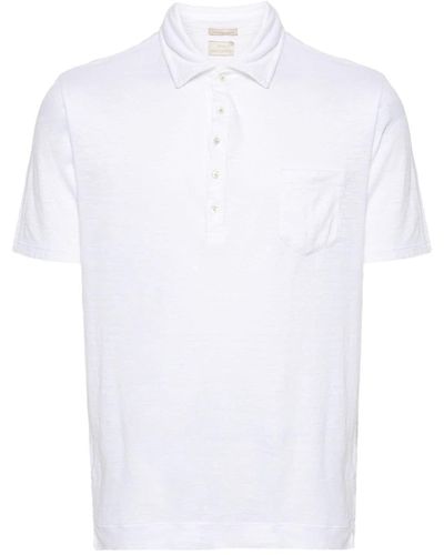 Massimo Alba Filicudi Linen Polo Shirt - White