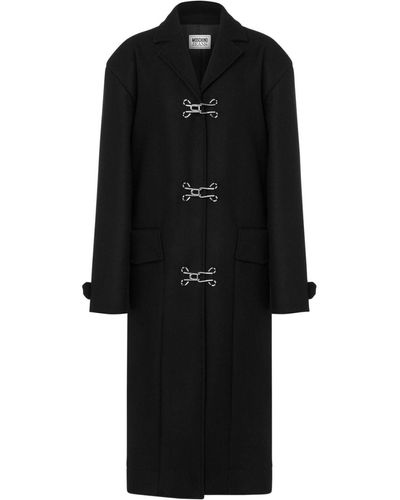 Moschino Jeans Notched-collar Single-breasted Coat - Black