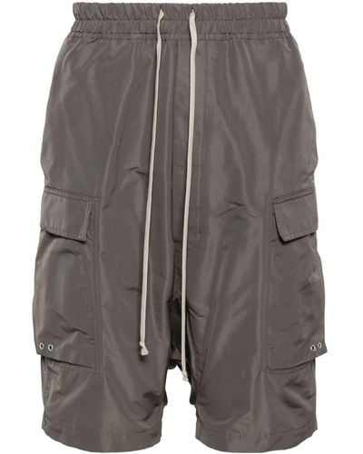 Rick Owens Drop-crotch Cargo Shorts - Gray