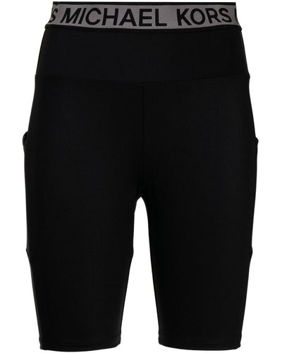 MICHAEL Michael Kors Logo-tape Bike Shorts - Black