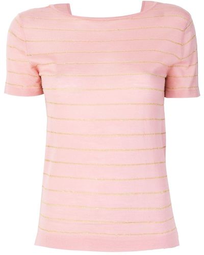 Cashmere In Love Cashmere Carly Lurex Knitted Top - Pink