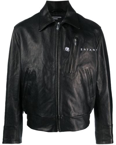 Enfants Riches Deprimes Opium Den Frank leather jacket - Noir