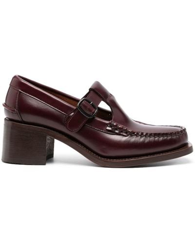 Hereu Alber 50mm Leather Court Shoes - Brown