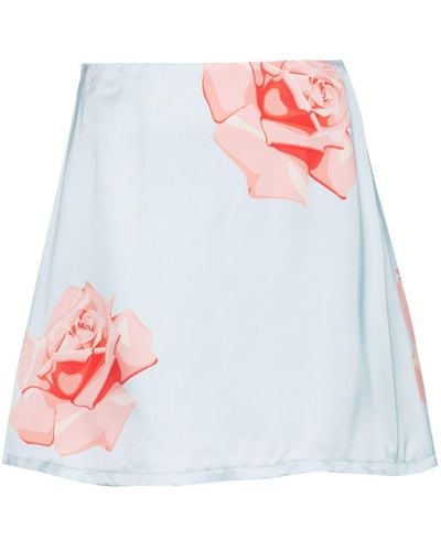 KENZO Minifalda Rose - Blanco