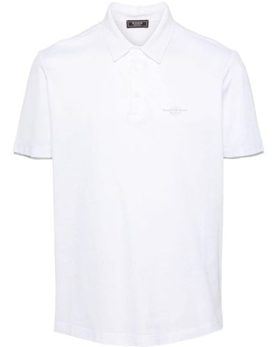Peserico Logo-print Cotton Polo Shirt - White