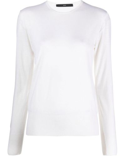 SAPIO Long-sleeved Knitted Top - White
