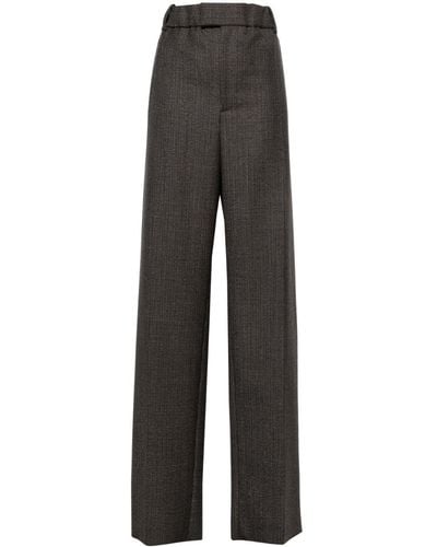 Bottega Veneta Tailored Houndstooth Trousers - Grey