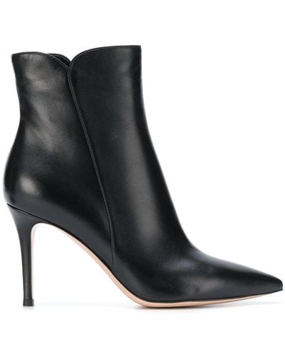Gianvito Rossi Pointed Ankle Boots - Black