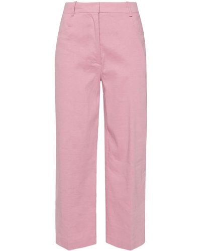 Pinko Straight Cropped Pants - Pink