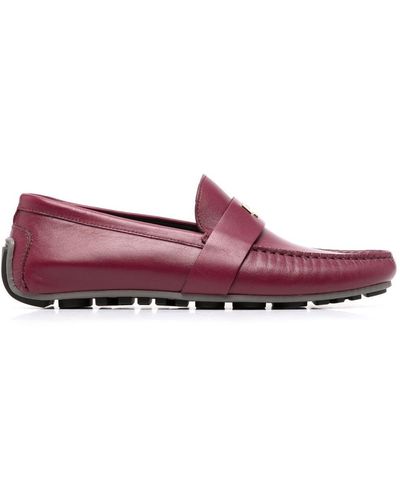 Moschino Leren Loafers - Paars