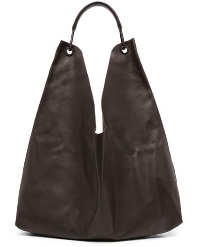 The Row Bindle 3 Leather Tote Bag - Zwart