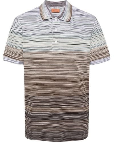 Missoni Pikee-Poloshirt mit Slub-Muster - Grau