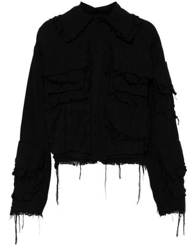 Natasha Zinko Distressed Cotton Jacket - Black