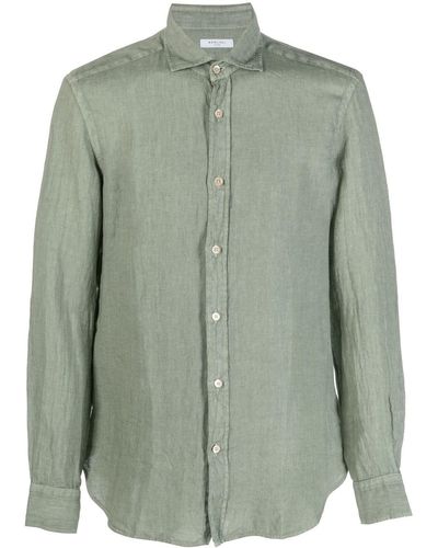 Boglioli Linen Long-sleeve Shirt - Green