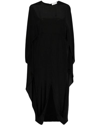 Rodebjer Cape-effect Midi Dress - Black