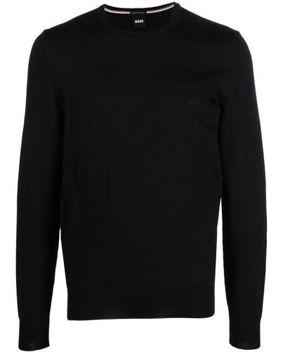 BOSS クルーネック セーター - ブラック