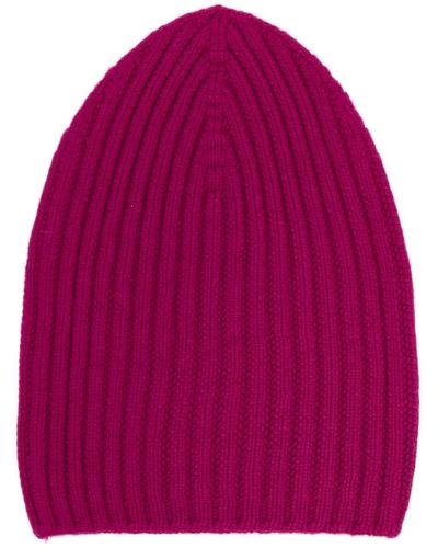Barrie Ribbed-knit Cashmere Beanie - Red