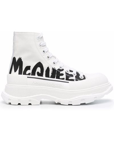 Alexander McQueen Tread Slick High-Top-Sneakers - Weiß