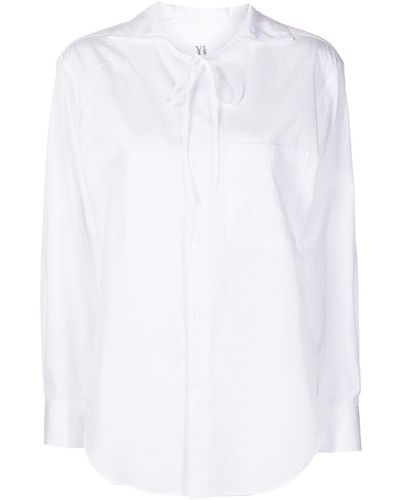 Y's Yohji Yamamoto Front Tie-fastening Shirt - White