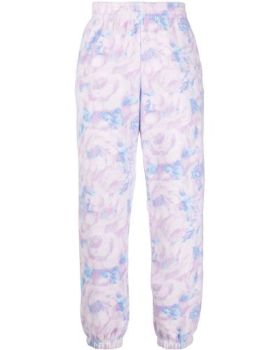Martine Rose Pantalon de jogging texturé à fleurs - Blanc