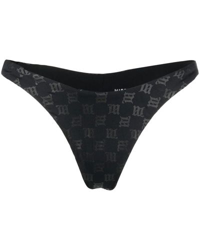 MISBHV SWIM MONOGRAM SIGNATURE BRAZILIAN BRIEFS Black