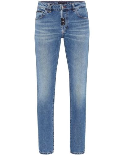 Philipp Plein Straight Jeans - Blauw