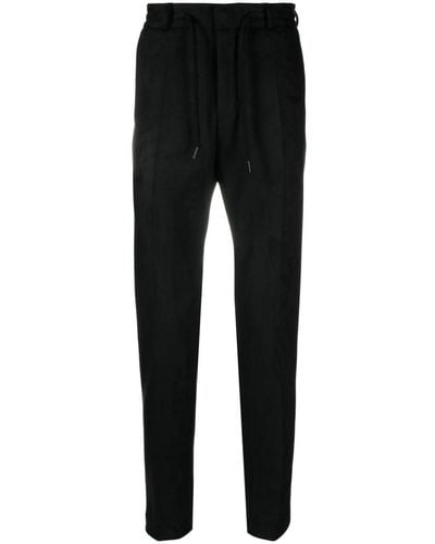 Karl Lagerfeld Drawstring Textured Pants - Black