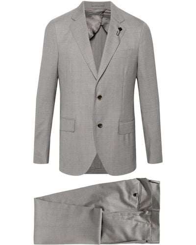 Lardini Single-breasted Wool Suit - Grey