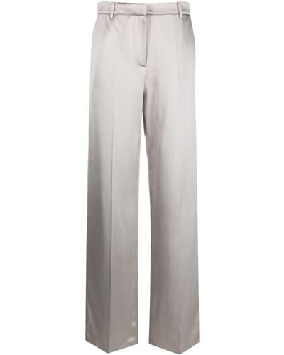Magda Butrym Silk Wide-leg Pants - Grey