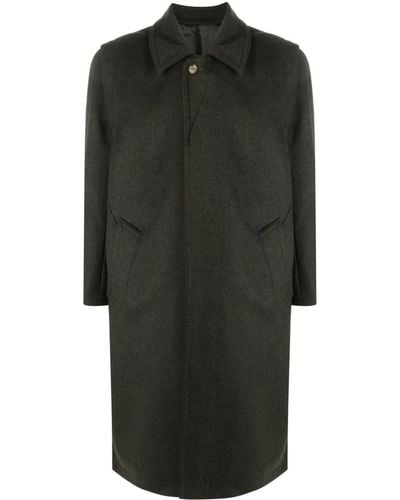 Rier Single-breasted Wool Trench Coat - Green