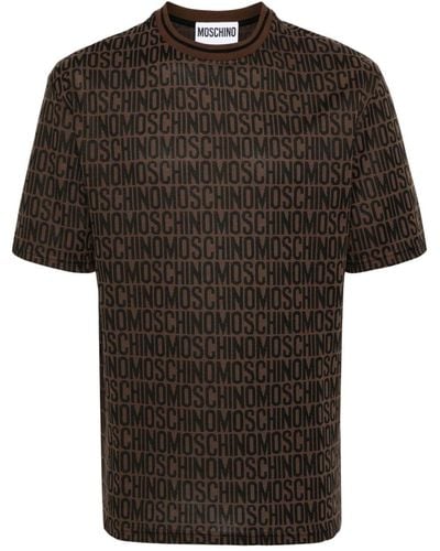 Moschino T-Shirt mit Jacquard-Logo - Schwarz
