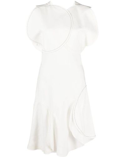 Victoria Beckham Asymmetric Paneled Minidress - White