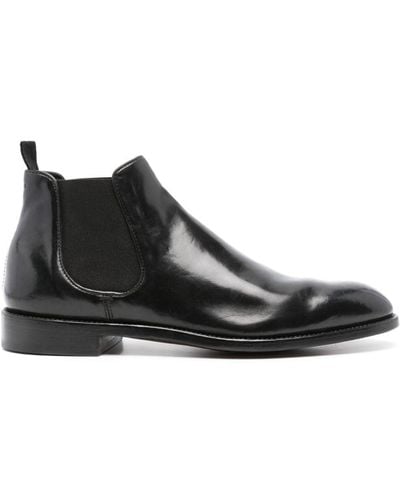 Officine Creative Leather Chelsea Boots - Black