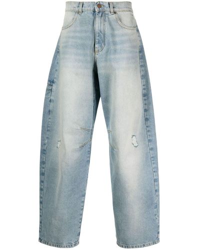 Palm Angels Jeans Met Wijde Pijpen - Blauw