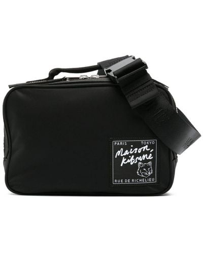 Maison Kitsuné Fox-motif Logo-patch Belt Bag - Black