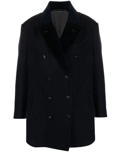 Tom Ford Double-breasted wool peacoat - Negro