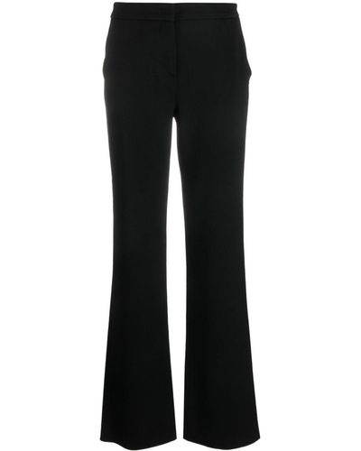 Giorgio Armani Pantalon de tailleur en laine à coupe droite - Noir