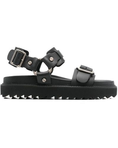 Acne Studios Buckle-fastening Leather Sandals - Black