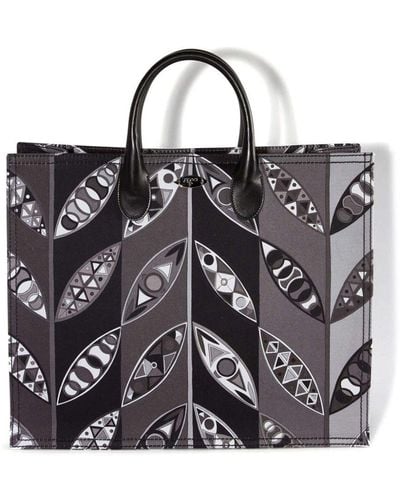 Emilio Pucci Geometric-print Tote Bag - Black