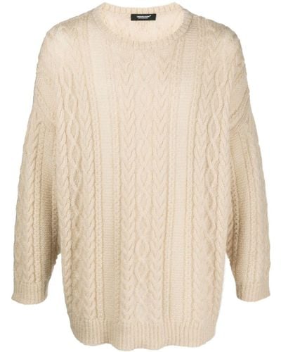 Undercover Cable-knit Crew-neck Sweater - Natural