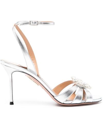 Aquazzura Love Me 85Mm Sandals - White