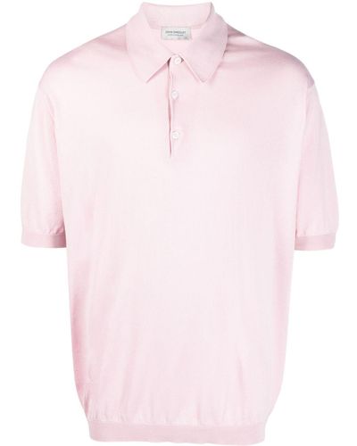 John Smedley Short-sleeve Cotton Polo Shirt - Pink