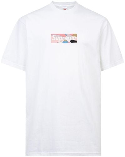 Supreme X Emilio Pucci T-Shirt mit Logo - Weiß