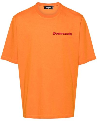 DSquared² Skater Fit Cotton T-shirt - Orange